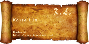 Kobza Lia névjegykártya